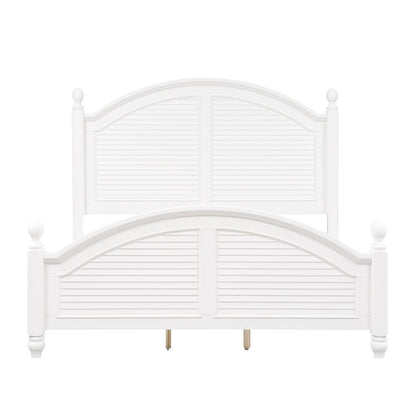 Summer House I King Poster Bed in Oyster White