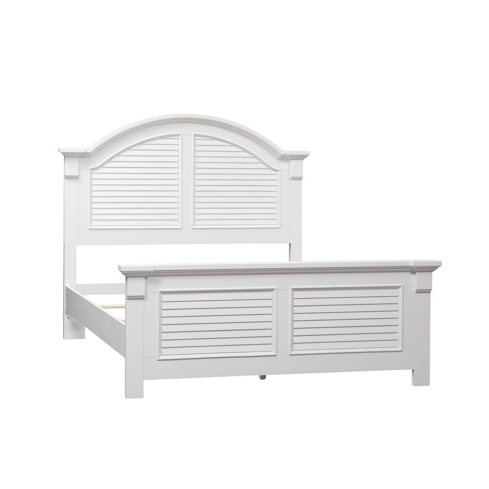 Summer House I Queen Panel Bed in Oyster White