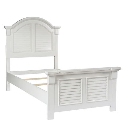 Twin Panel Bed, Dresser & Mirror in Pine Solids with Painted MDF & Wood Products