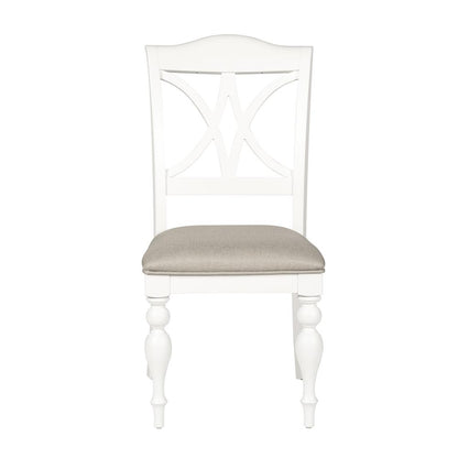 Summer House 7 Piece Rectangular Table Set in Oyster White