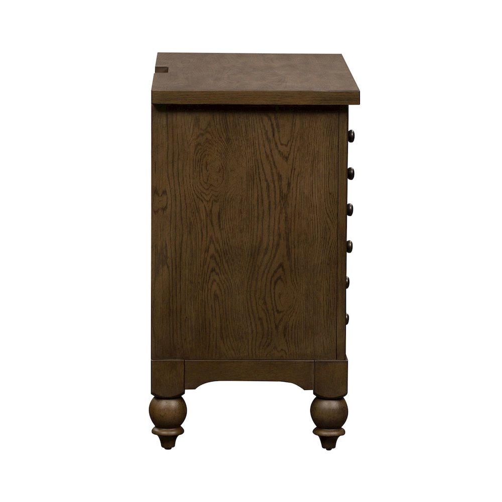Bedside Chest w/ Charging Station in Dusty Taupe