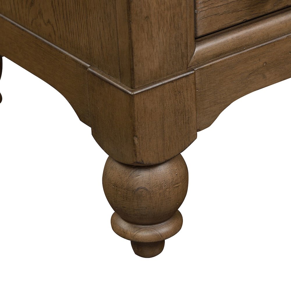 Bedside Chest w/ Charging Station in Dusty Taupe
