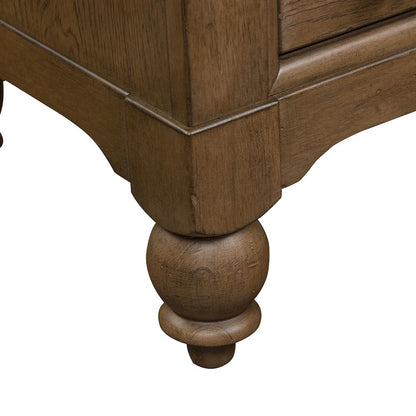 Bedside Chest w/ Charging Station in Dusty Taupe