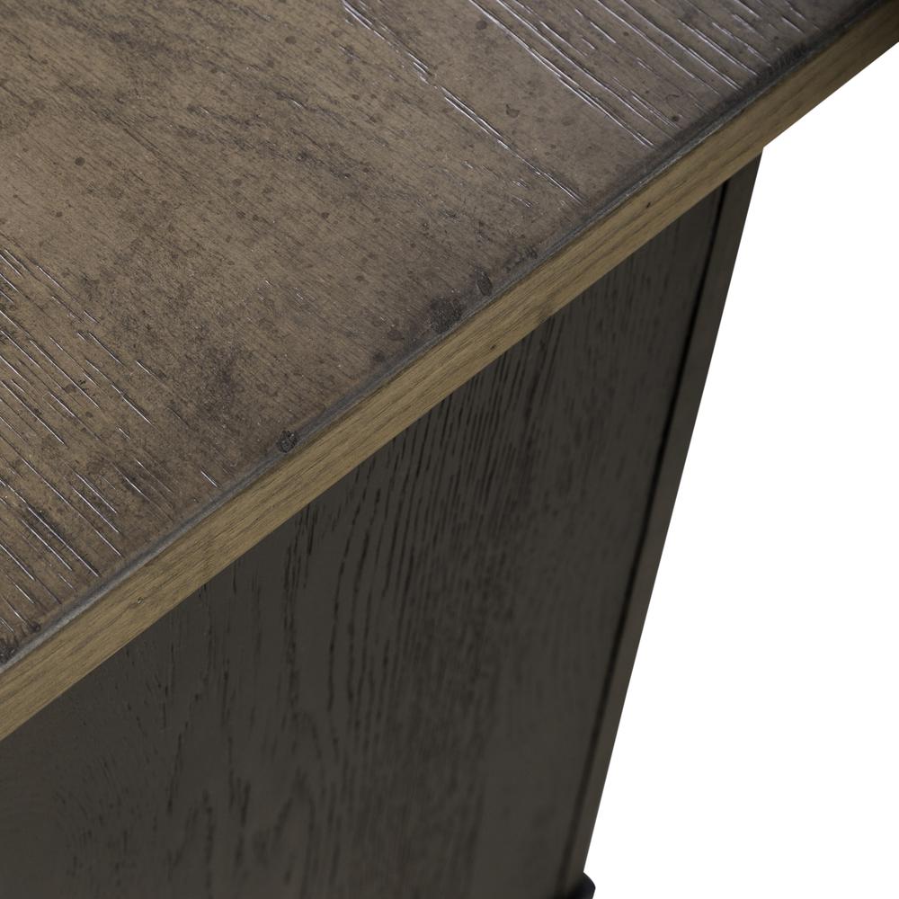 Bedside Chest w/ Charging Station - Black Traditional in Dusty Taupe 3 Drawers