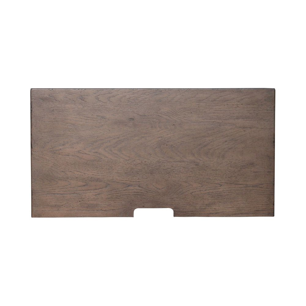 Bedside Chest w/ Charging Station - Black Traditional in Dusty Taupe 3 Drawers