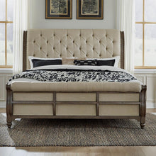 Americana Farmhouse King Sleigh Bed in Dusty Taupe