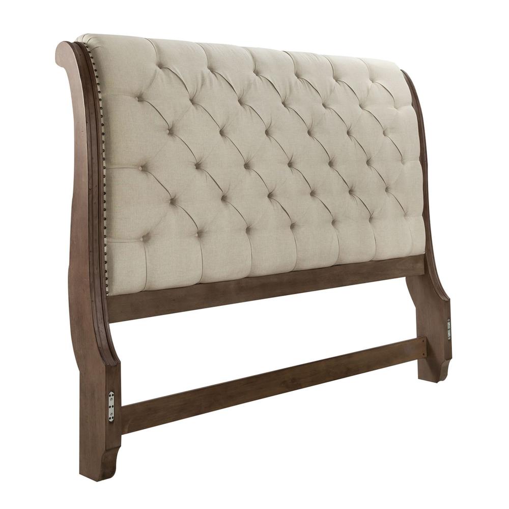 Americana Farmhouse King Sleigh Bed in Dusty Taupe