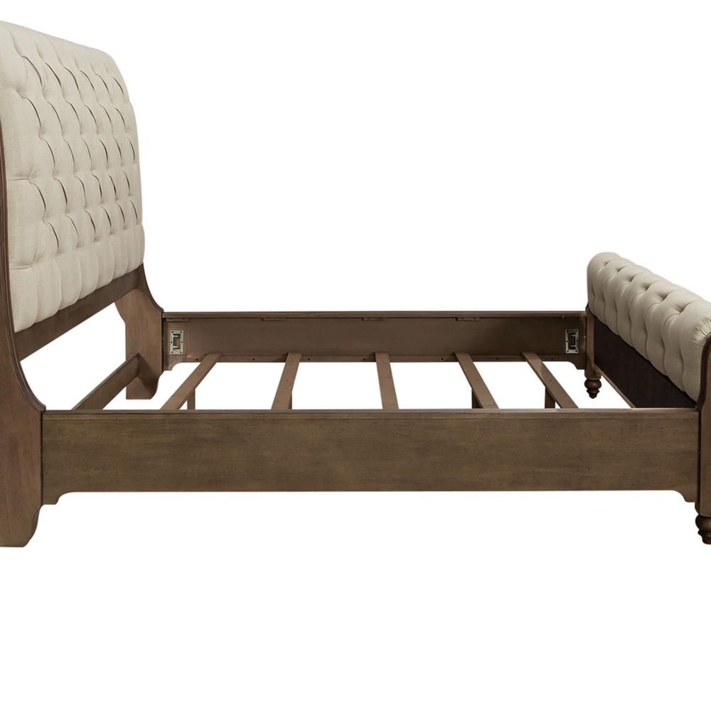 Americana Farmhouse King Sleigh Bed in Dusty Taupe