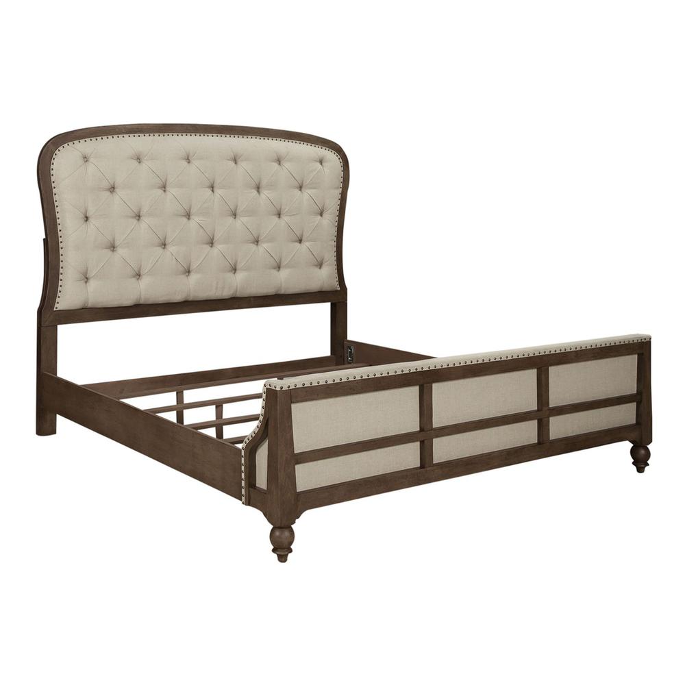 Americana Farmhouse Queen Shelter Bed in Dusty Taupe