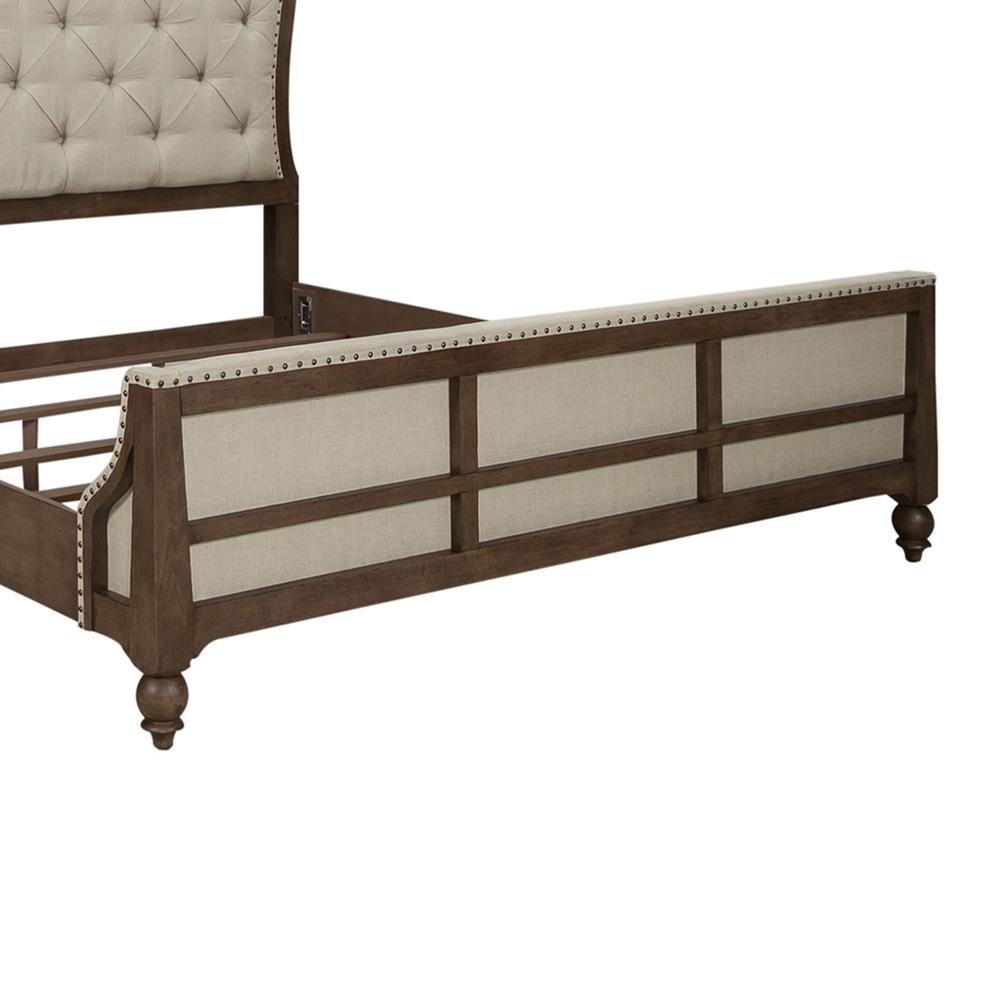 Americana Farmhouse Queen Shelter Bed in Dusty Taupe