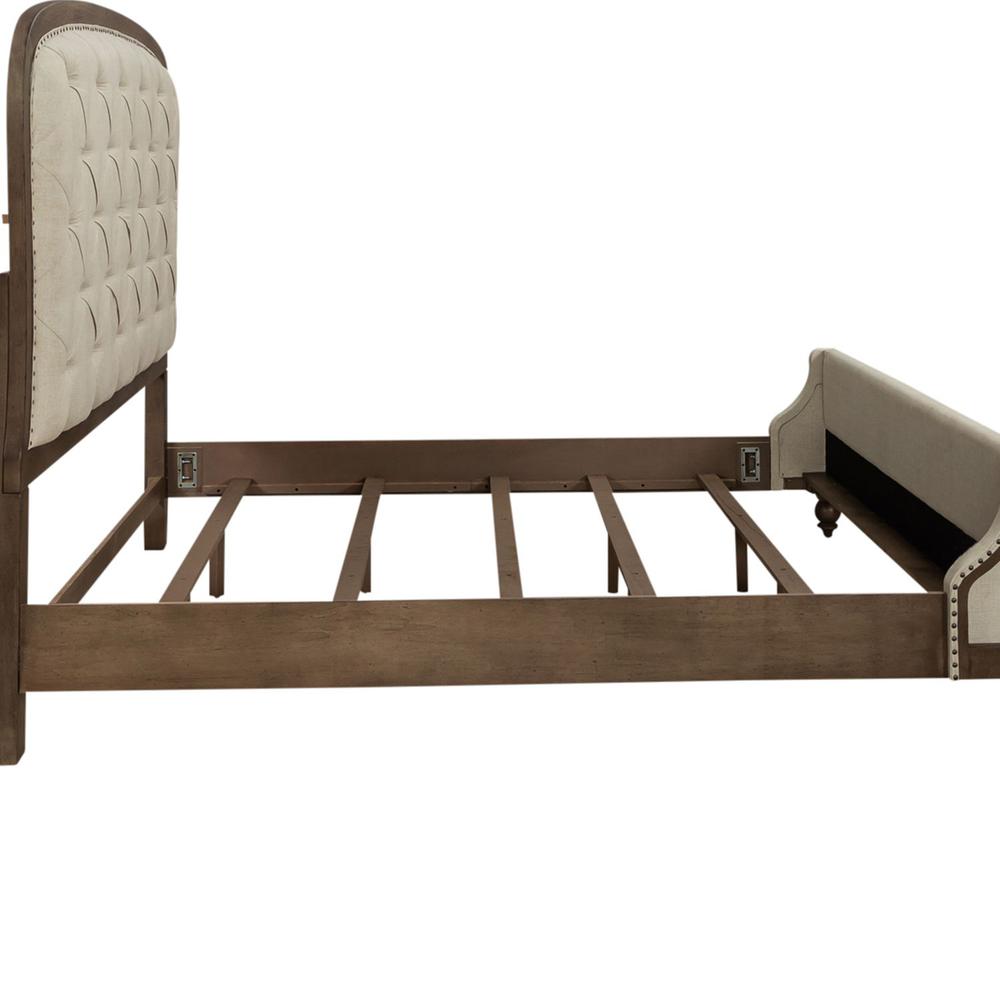 Americana Farmhouse Queen Shelter Bed in Dusty Taupe