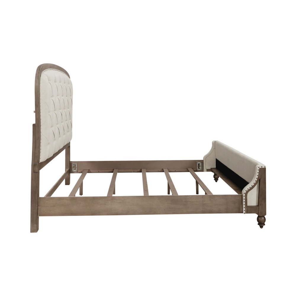Americana Farmhouse Queen Shelter Bed in Dusty Taupe
