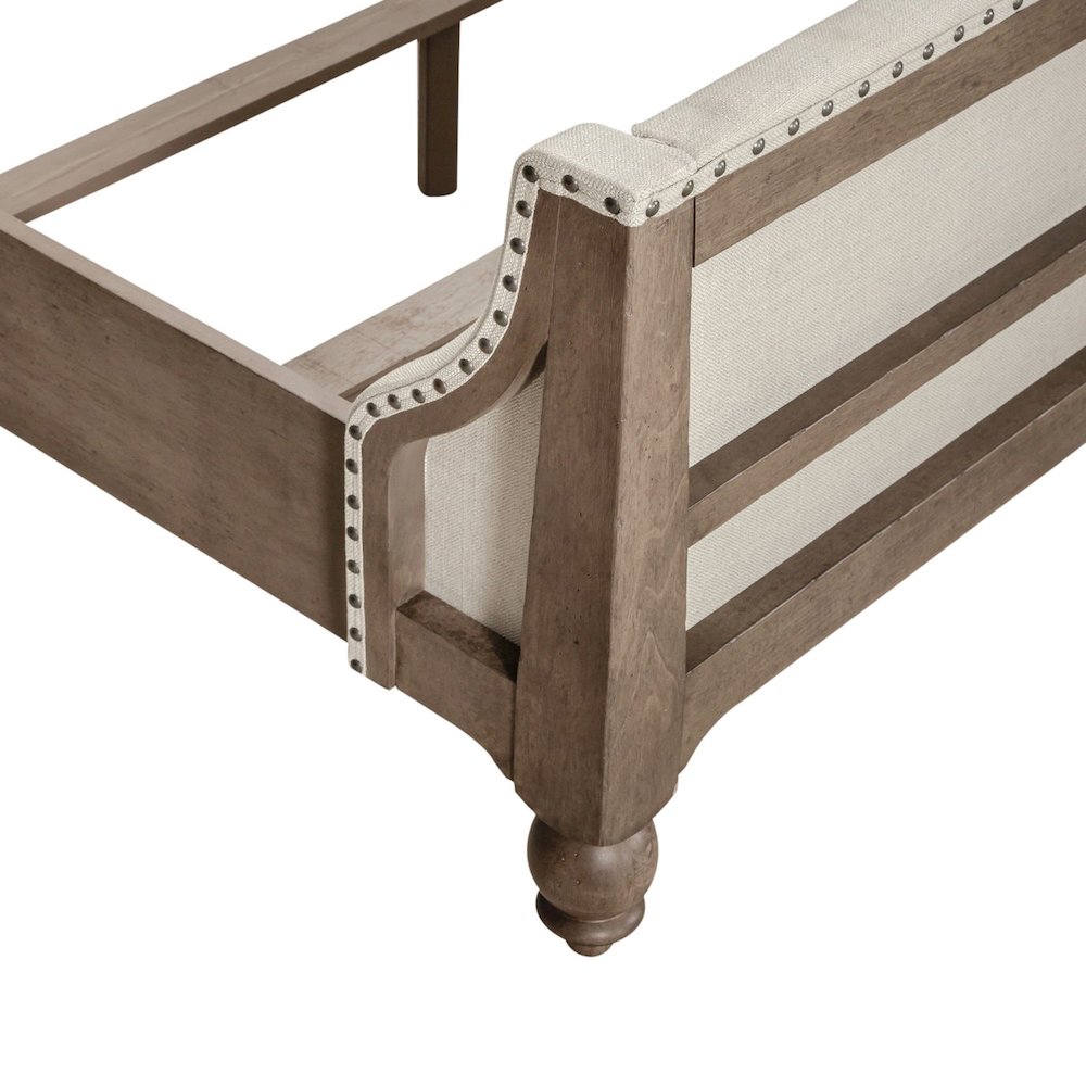 Americana Farmhouse Queen Shelter Bed in Dusty Taupe