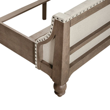 Americana Farmhouse Queen Shelter Bed in Dusty Taupe