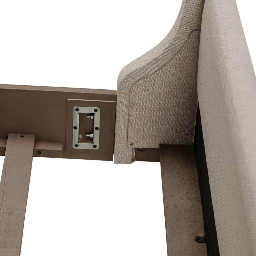 Americana Farmhouse Queen Shelter Bed in Dusty Taupe