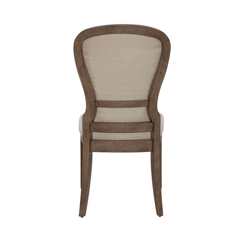 Uph Tufted Back Side Chair - Set of 2 Traditional Multi in Dusty Taupe