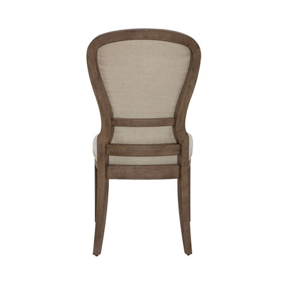 Uph Tufted Back Side Chair - Set of 2 Traditional Multi in Dusty Taupe