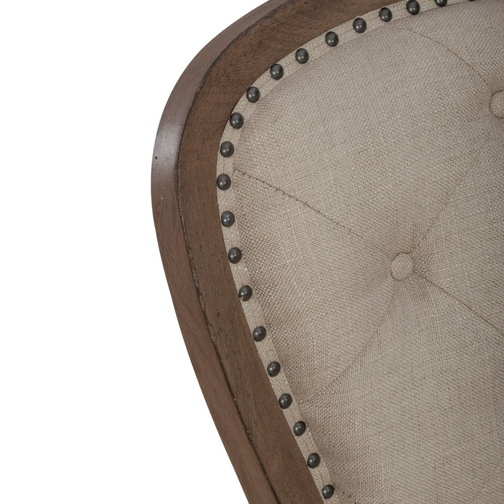 Uph Tufted Back Side Chair - Set of 2 Traditional Multi in Dusty Taupe