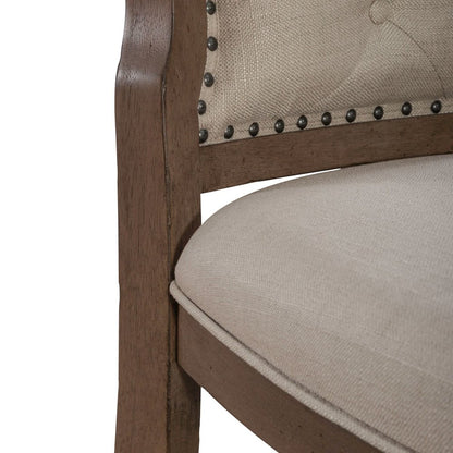 Uph Tufted Back Side Chair - Set of 2 Traditional Multi in Dusty Taupe