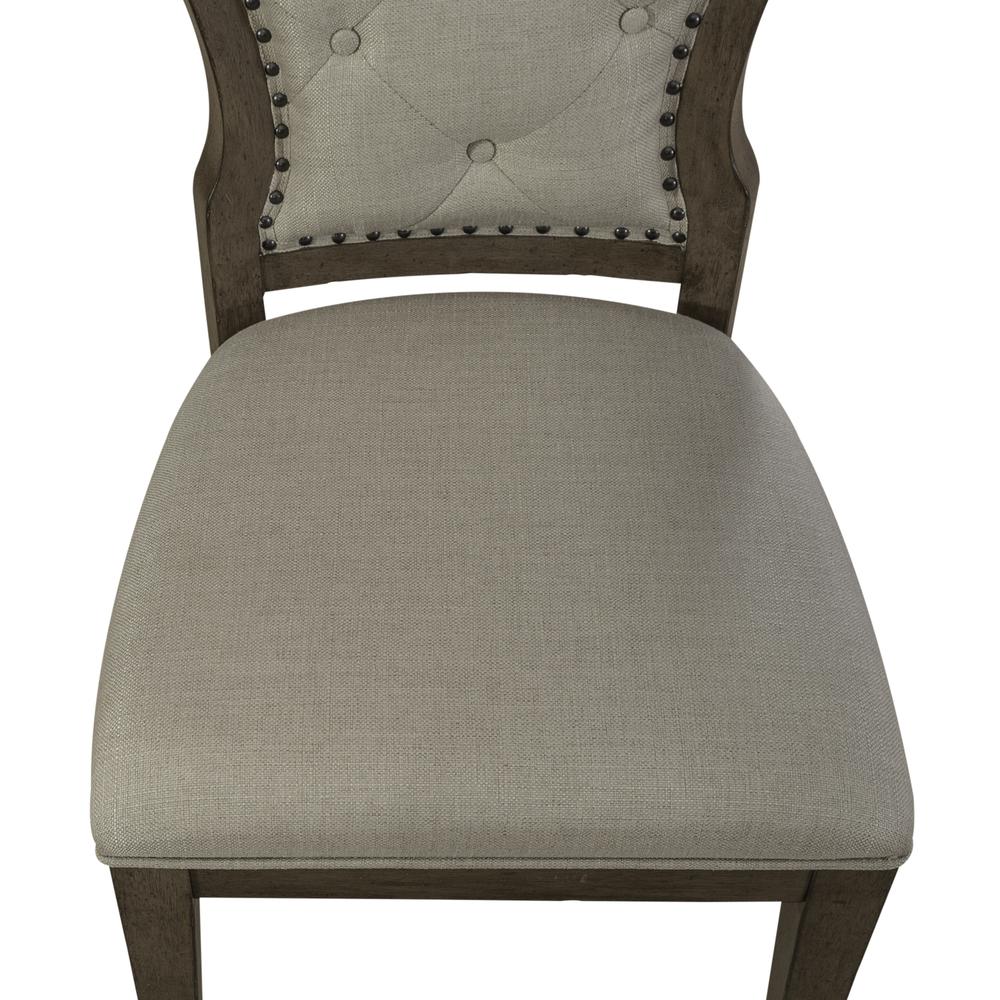 Uph Tufted Back Side Chair - Set of 2 Traditional Multi in Dusty Taupe
