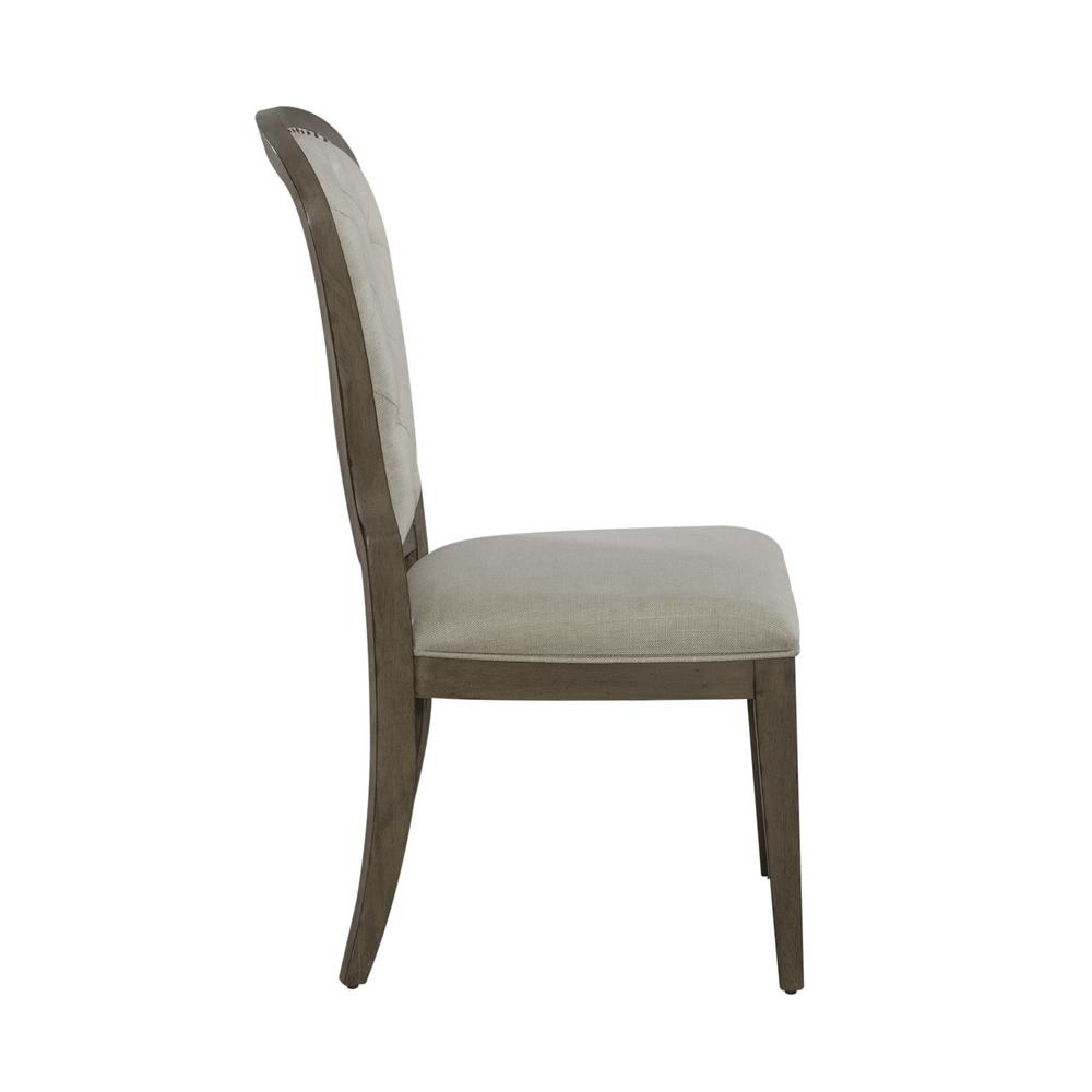 Uph Tufted Back Side Chair - Set of 2 Traditional Multi in Dusty Taupe