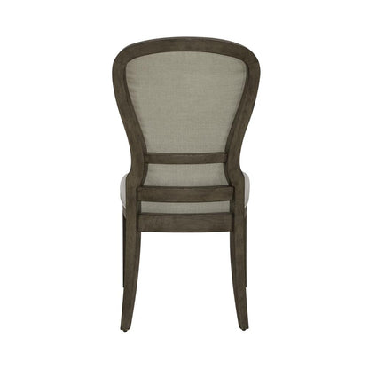 Uph Tufted Back Side Chair - Set of 2 Traditional Multi in Dusty Taupe