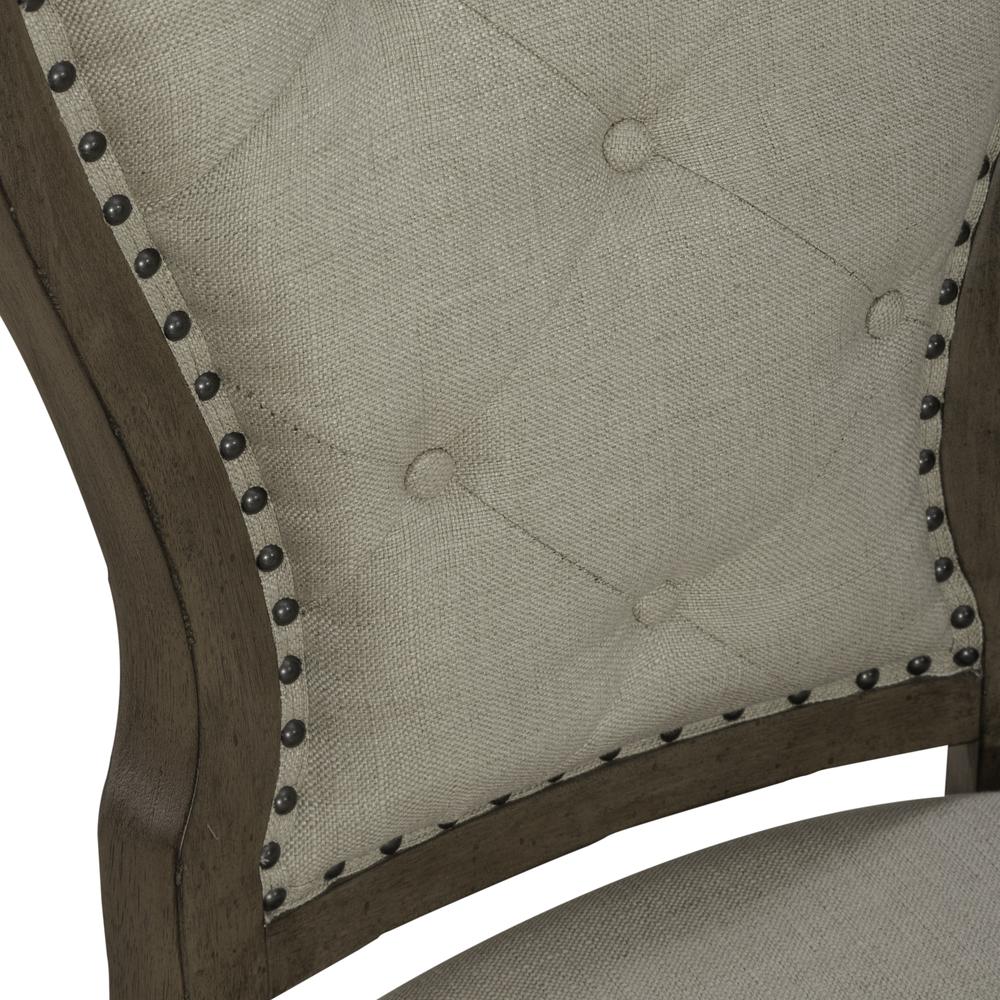 Uph Tufted Back Side Chair - Set of 2 Traditional Multi in Dusty Taupe