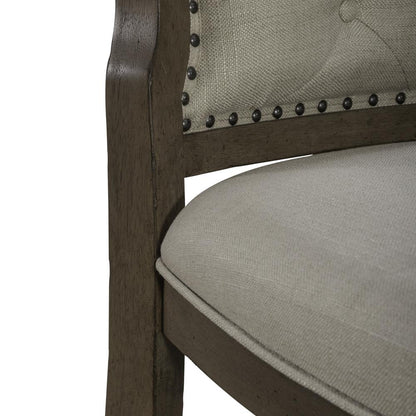 Uph Tufted Back Side Chair - Set of 2 Traditional Multi in Dusty Taupe