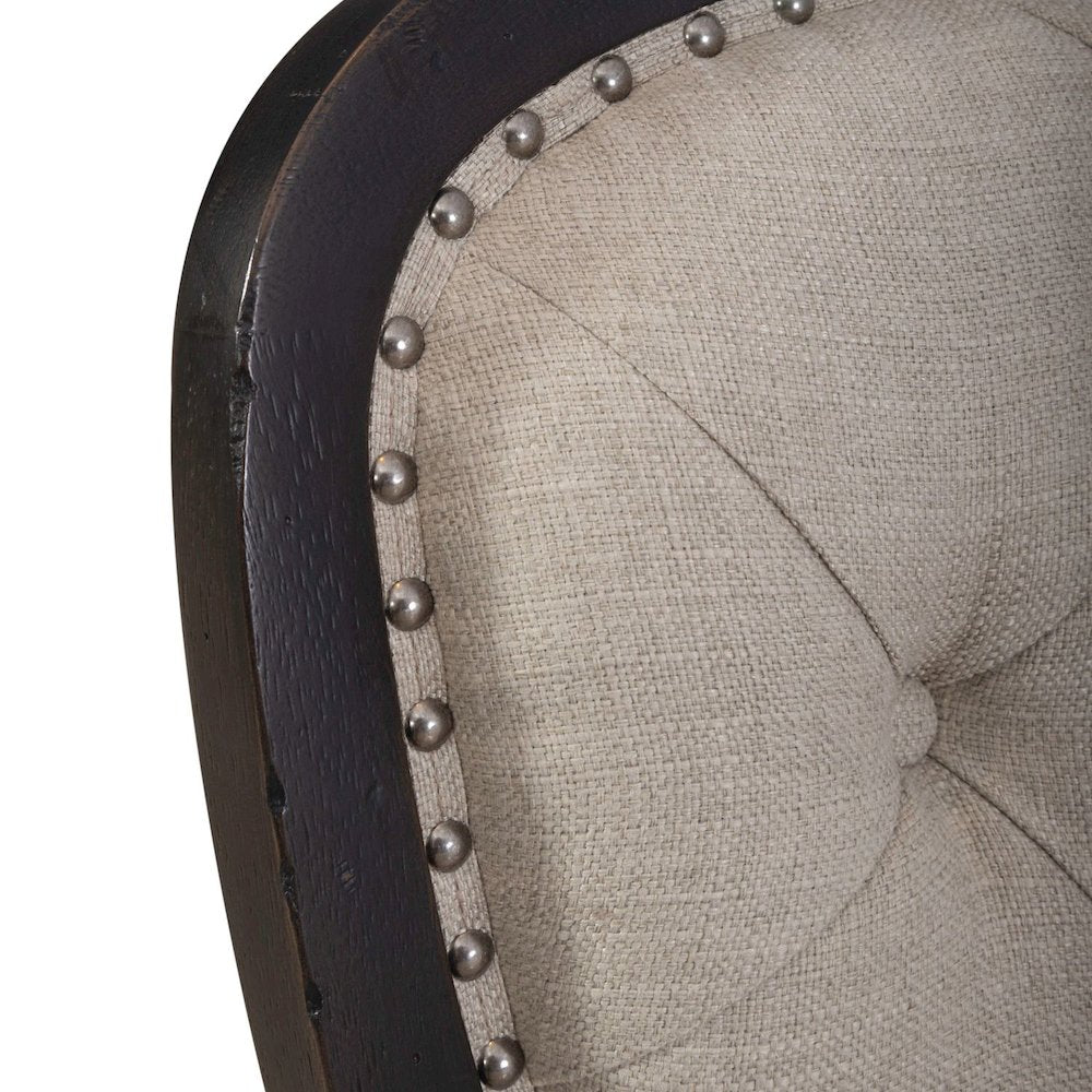 Uph Tufted Back Side Chair - Black - Set of 2 Traditional Multi