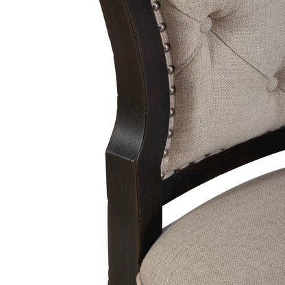 Uph Tufted Back Side Chair - Black - Set of 2 Traditional Multi