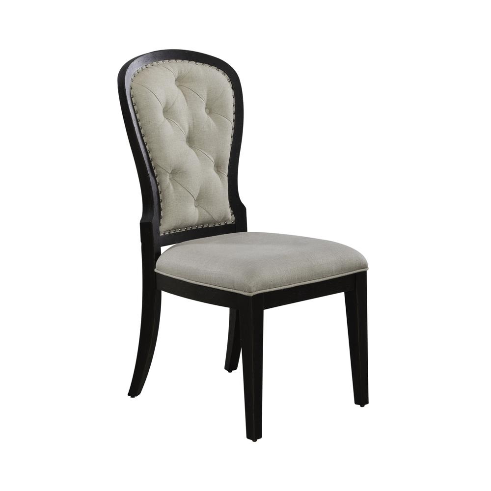 Uph Tufted Back Side Chair - Set of 2 Traditional Multi in Dusty Taupe
