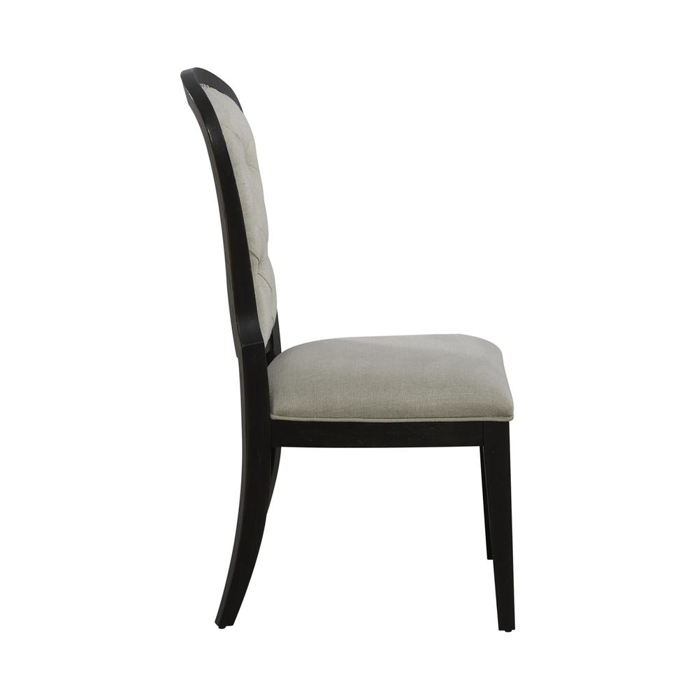 Uph Tufted Back Side Chair - Set of 2 Traditional Multi in Dusty Taupe
