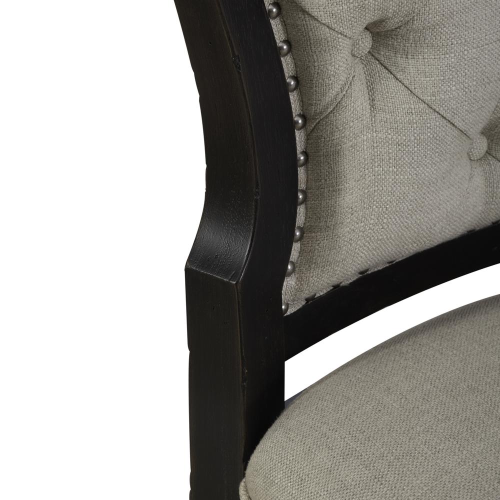 Uph Tufted Back Side Chair - Set of 2 Traditional Multi in Dusty Taupe