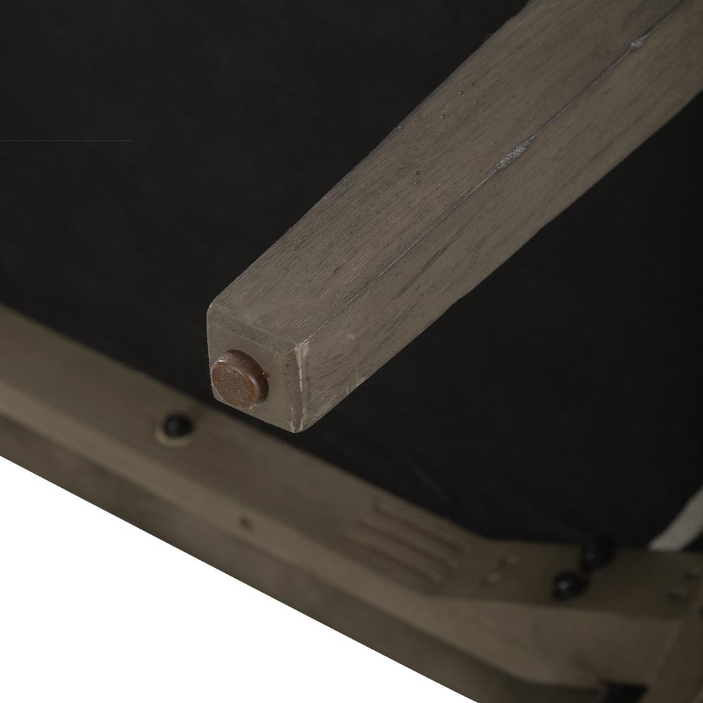 Americana Farmhouse Upholstered Shelter Dining Bench in Dusty Taupe