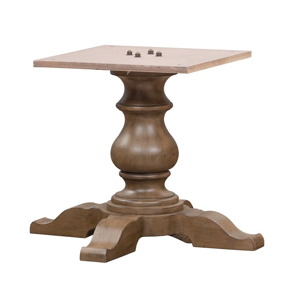 Americana Farmhouse Optional 5 Piece Pedestal Table Set - 4 Tufted Back Chairs