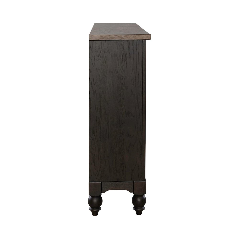 Americana Farmhouse Hall Buffet- Black in Dusty Taupe