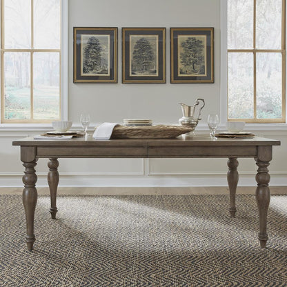 Americana Farmhouse Rectangular Leg Table in Dusty Taupe
