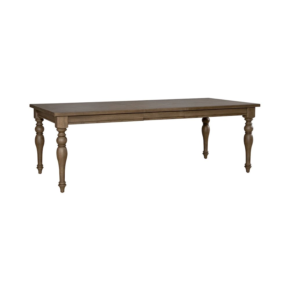 Americana Farmhouse Rectangular Leg Table 18" Self Storing Leaf - Dusty Taupe
