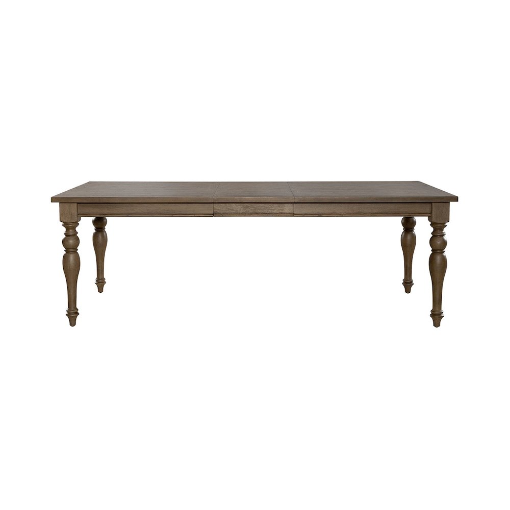 Americana Farmhouse Rectangular Leg Table 18" Self Storing Leaf - Dusty Taupe