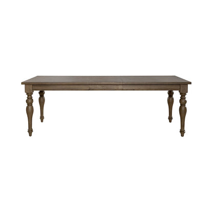 Americana Farmhouse Rectangular Leg Table 18" Self Storing Leaf - Dusty Taupe