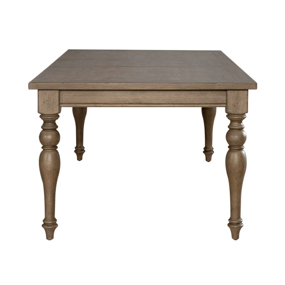 Americana Farmhouse Rectangular Leg Table 18" Self Storing Leaf - Dusty Taupe