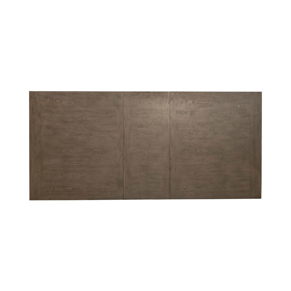 Americana Farmhouse Rectangular Leg Table 18" Self Storing Leaf - Dusty Taupe
