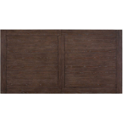 Rectangular Table for Dining Room with Self Storing Leaf - Satin Espresso Oak