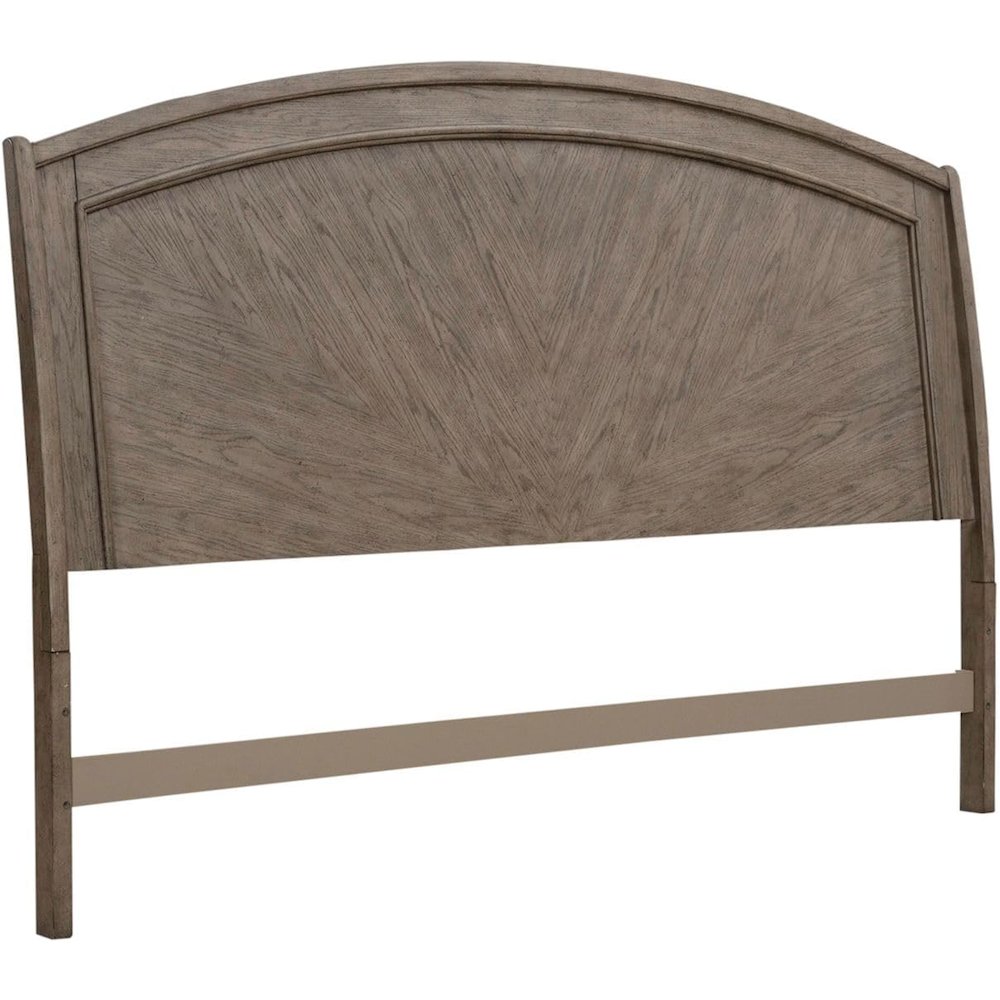 Avalon Queen Panel Headboard with Oak Wood Frame  - Burnished Beige