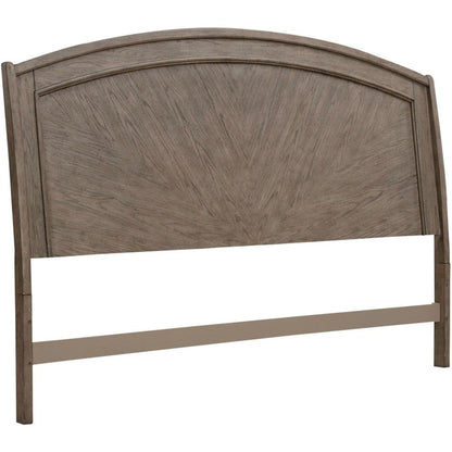 Avalon Queen Panel Headboard with Oak Wood Frame  - Burnished Beige