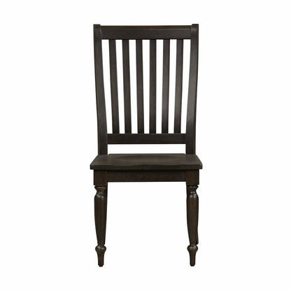 Harvest Home Slat Back Side Chair (RTA)-Set of 2 in Chalkboard