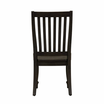 Harvest Home Slat Back Side Chair (RTA)-Set of 2 in Chalkboard