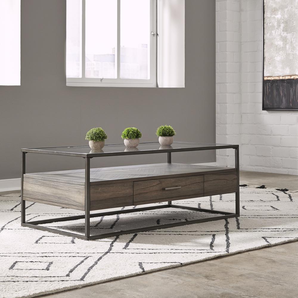 Jamestown Rectangular Cocktail Table in Tobacco