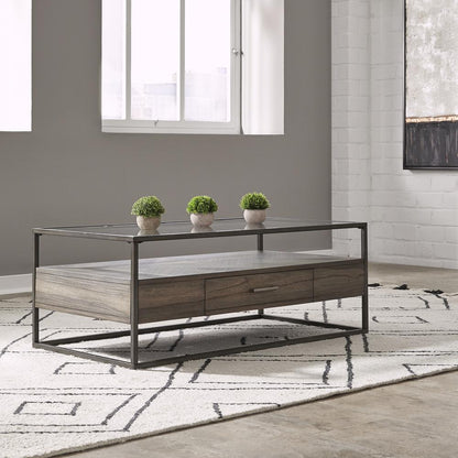 Jamestown Rectangular Cocktail Table in Tobacco