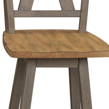Lindsey Farm Counter Height Swivel Chair (RTA)-Set of 2 in Gray